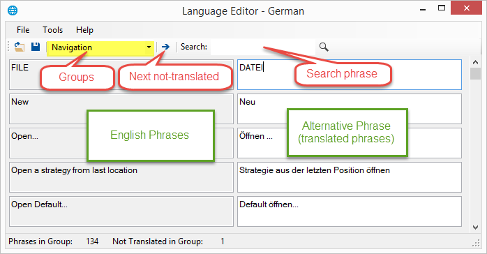 Language Editor