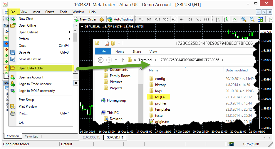 MetaTrader Data Folder