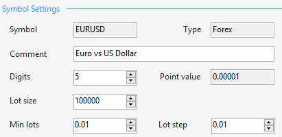 Symbol Settings